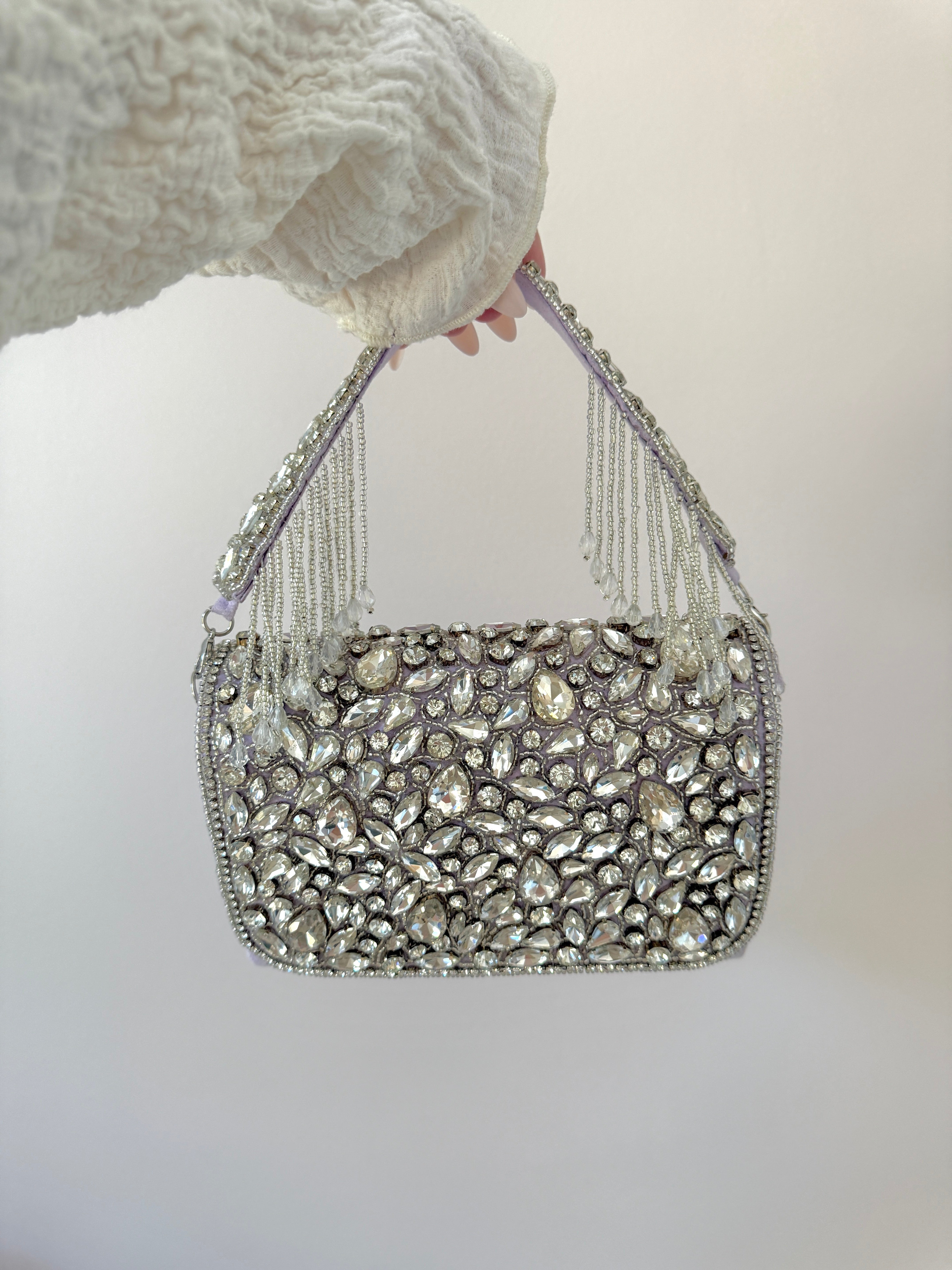 The “Lavender Haze” Crystal Beaded Bag