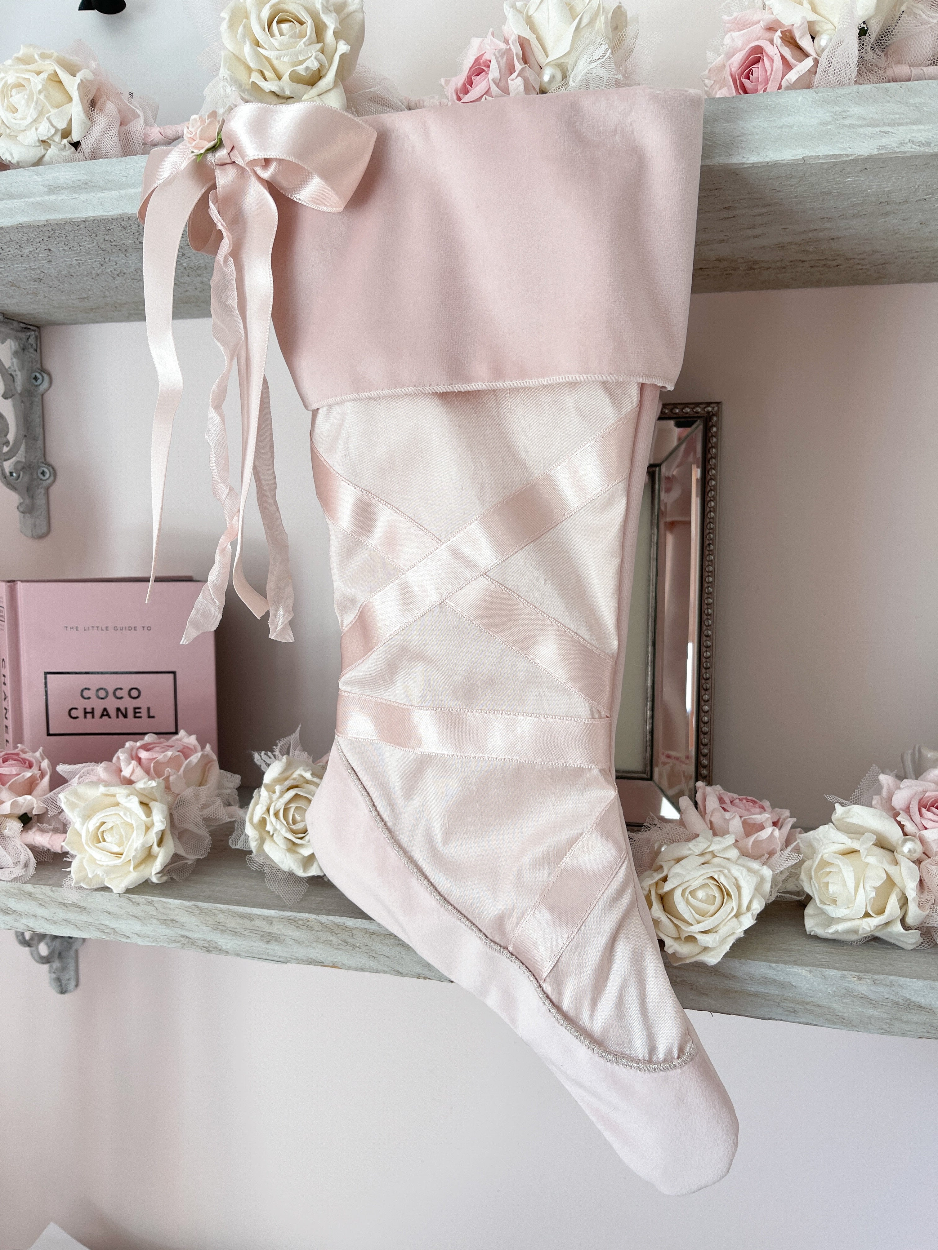 The Ballet Shoe Pink Velvet Christmas Stocking – Adaline & The Fairies